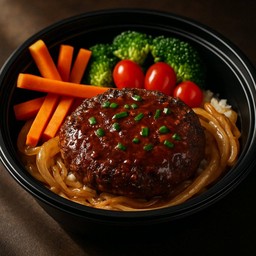 ข้าวหน้าเนื้อแฮมเบิร์ก