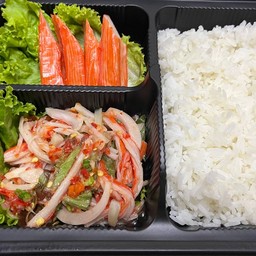 ข้าวยำปูอัด+ปูอัดซาชิมิ