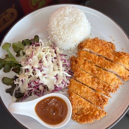 ข้าวสเต็กไก่ทอด