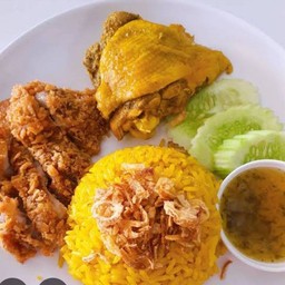 ข้าวหมกไก่ทอด+ไก่ต้ม