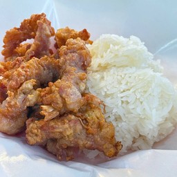 ข้าวเหนียวหมูทอด