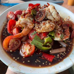 ตำกุ้ง หอยแครง