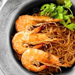 กุ้งอบวุ้นเส้น+ซีฟู๊ด