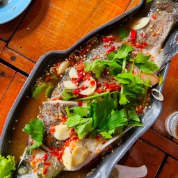 ปลากะพงนึ่งมะนาว