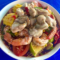 ตำกุ้ง+ นางรม