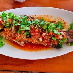 ปลากะพงทอด3รส