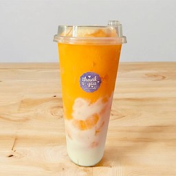 ส้ม  โยเกิร์ต   ปั่น