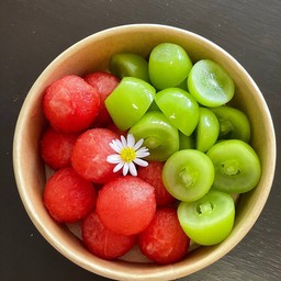 แตงโม + องุ่นเขียว