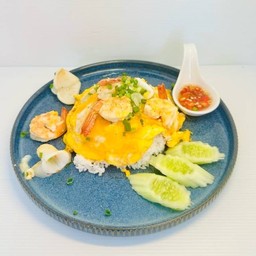 ข้าวไข่ขันทะเล (กุ้ง+หมีก)