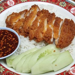 ข้าวไก่ทอดจิ้มแจ่ว