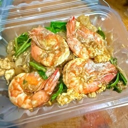 ผัดซีอิ้วเส้นใหญ่กุ้ง