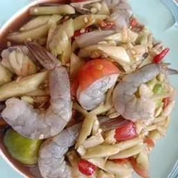 ตำแตงกุ้งสด