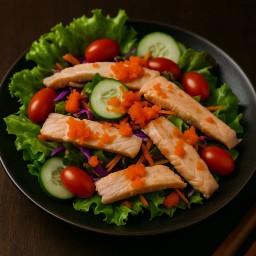 สลัดแซลมอนไข่กุ้ง