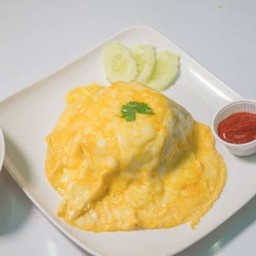 ข้าวไข่ข้น 2ฟองราดข้าว