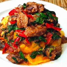 ข้าวกะเพราปลากระป๋อง Size S + ไข่ดาว