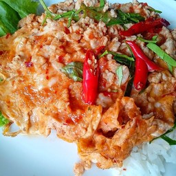 ข้าวไข่ข้นห่อหมกหมูสับ