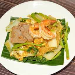 สุกี้แห้งหมู กุ้ง