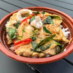ข้าวห่อหมกไข่ข้นปลาหมึก
