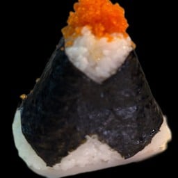 ข้าวปั้นสามเหลี่ยม ไข่กุ้งส้ม