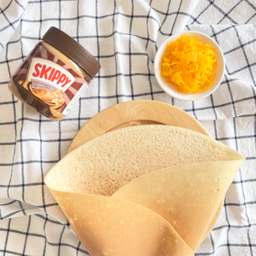 เครปเนยถั่วช็อกโก้ฝอยทอง