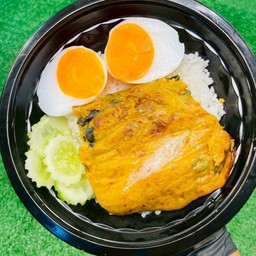 ข้าวห่อหมกปลา+ไข่