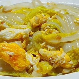 ผักกาดขาวผัดไข่