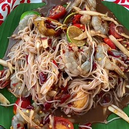ตำซั่ว กุ้งสด