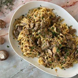 Fettuccine Lamb Stroganoff