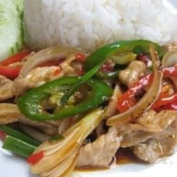 ผัดพริกสด (กับข้าว) stir-fried fresh chilli No rice