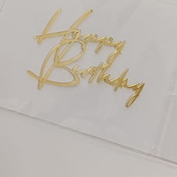 ป้าย happy birthday สีทอง