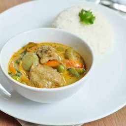 Rice+Green Curry (ข้าว+แกงเขียวหวาน)