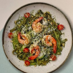 King Prawn Pesto Fettucini
