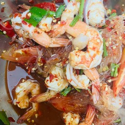 ยำวุ้นเส้นกุ้งสด