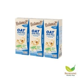 Balance นมโอ๊ตอัลมอนด์&ข้าว รสจืด 180ml.  ( 1 แพ็ค )