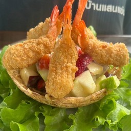 กุ้งทอดกระทงเผือก