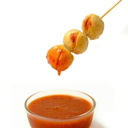 ลูกชิ้นไก่พริกไทยดำ