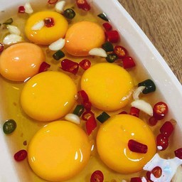 ไข่ไก่ออแกนิค 7 ฟอง ดองน้ำปลา