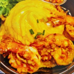 กุ้งกระเทียมไข่ข้น