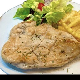 สเต็กอกไก่ย่างเกลือ