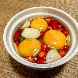 ไข่ไก่ออแกนิค 3 ฟอง ดองน้ำปลา