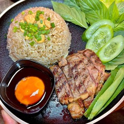 ข้าวผัดมันเนื้อ + เนื้อย่าง 100 g. + ไข่ดอง