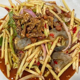 ตำมะม่วงกุ้งสด