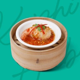 กุ้งสดนึ่งมะนาว