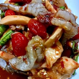 ตำกระท้อนกุ้งสด