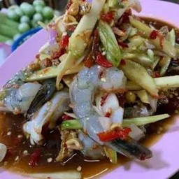 ตำปลาร้ากุ้งสด