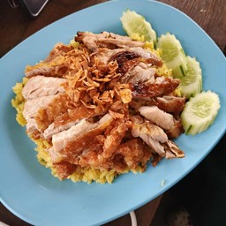 ข้าวหมกไก่ผสมไก่ทอด+ไก่ย่าง