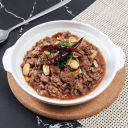 เนื้อริบอายพ่นไฟ กับข้าว