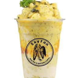 เสาวรส นมสด   Passion Fruit milk smoothie