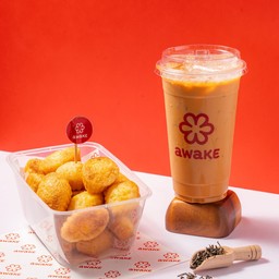 [เซตสุดฮิต] ขนมไข่ size s + ชาเย็น (Thai Tea Premium)