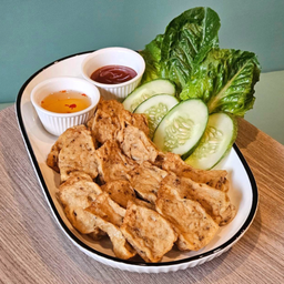 Fried Pork sausage หมูยอทอด